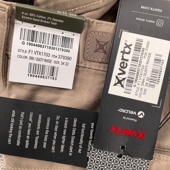 Vertx Delta LT Pants Mens 34W 32L Khaki Tactical Cargo Gorpcore Outdoor Stretch - Picture 4 of 13